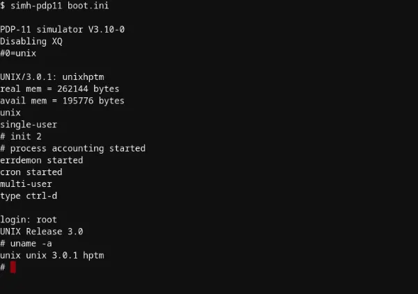 Terminal de un sistema UNIX