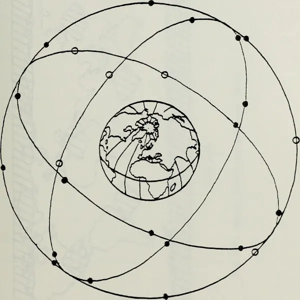 Constelación de satélites GPS alrededor de la Tierra